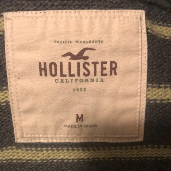 Grey & Yellow Striped Hollister Cardigan - Picture 4 of 4